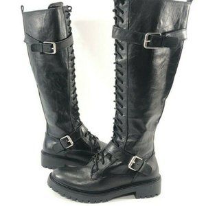 Lucky Brand Inniko Black Leather Knee-High Boots